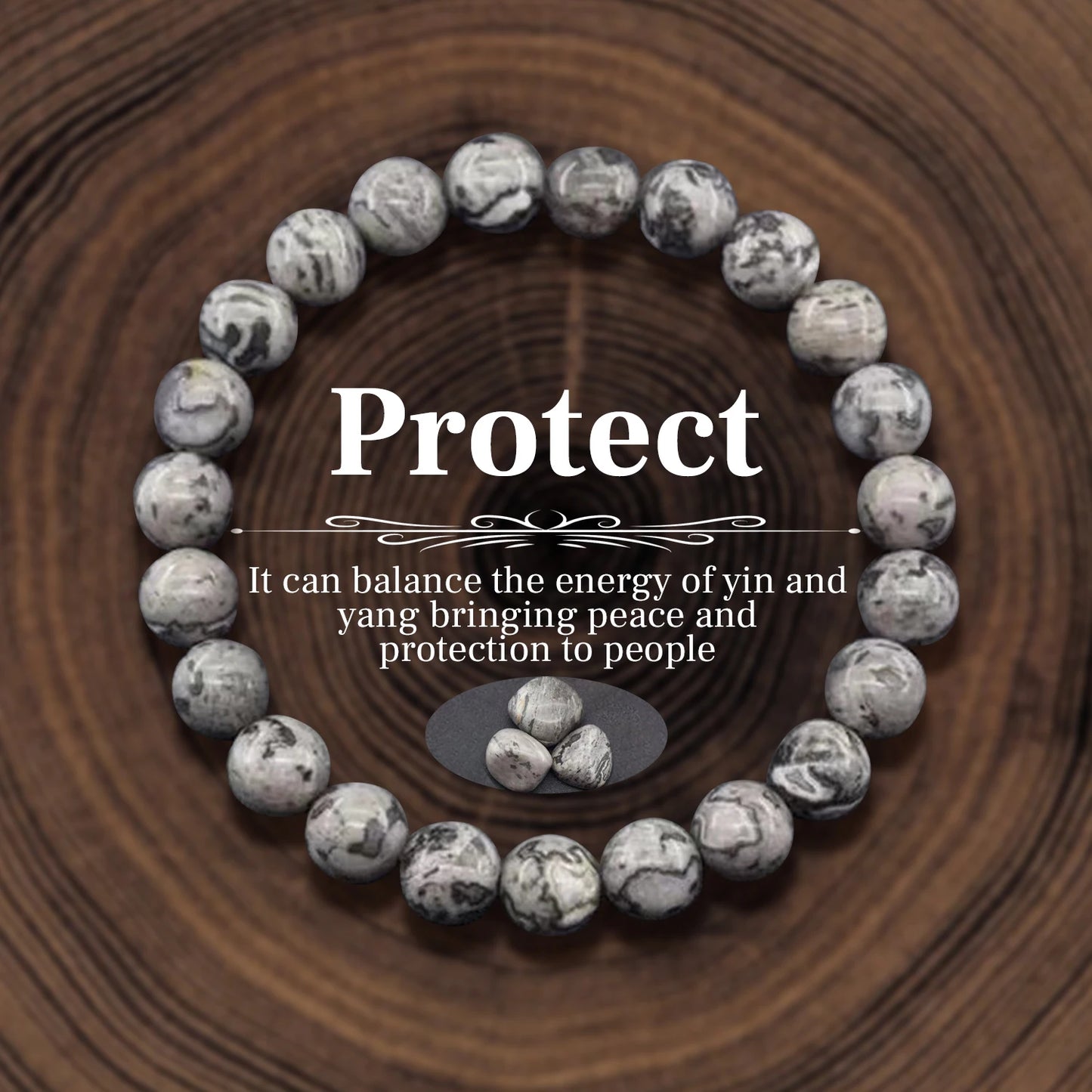 Natural Stone Crystal Beads Bracelet for Women Unisex 7 Chakra Energy Protection Healing Prosperity Bangle Good Luck Jewelry