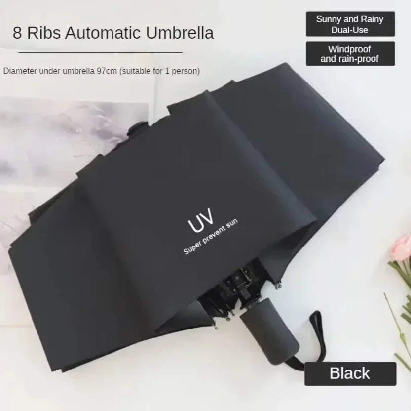 Miniparaguas plegable anti-UV, lluvia, sol, moda, portátil, resistente al viento, ligero, para mujeres, hombres y niños