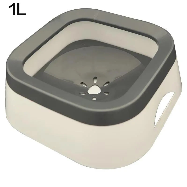 Tazón flotante de plástico ABS para perros de 1,5 l, con boquilla antihumedad y dispensador de agua sin derrames.