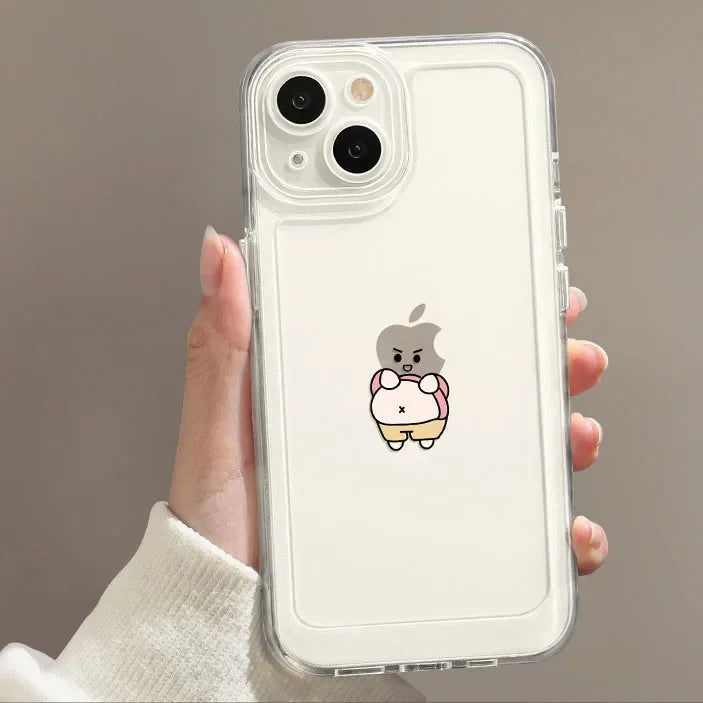 Funda divertida para iPhone 16, 15, 14, 13, 12, 11 Pro Max, XR, X, XS, 13, 12 Mini, suave y transparente