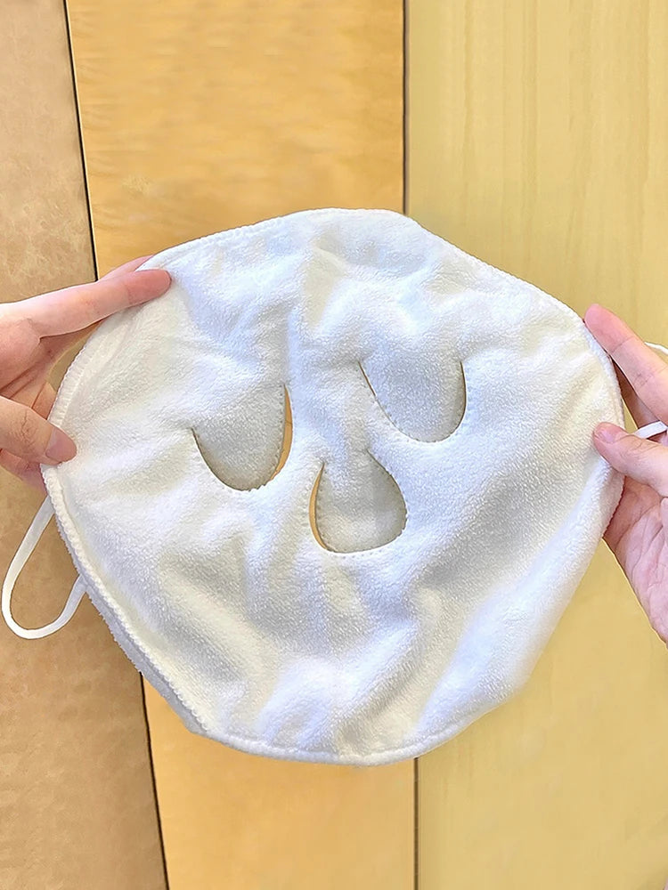 Toalla de compresa caliente colgante para la oreja, suave, agradable para la piel, con vapor, compresa fría y caliente, toalla facial, compresa húmeda, toalla facial de irrigación