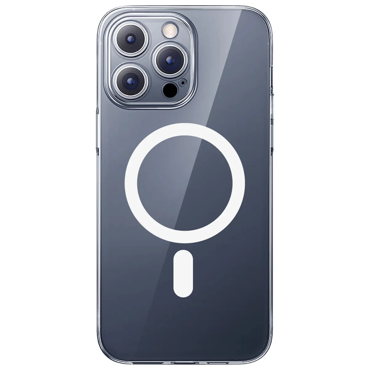 Funda magnética Baseus para iPhone 15, 14, 13, 12 y 11 Pro Max con carga inalámbrica y imán transparente