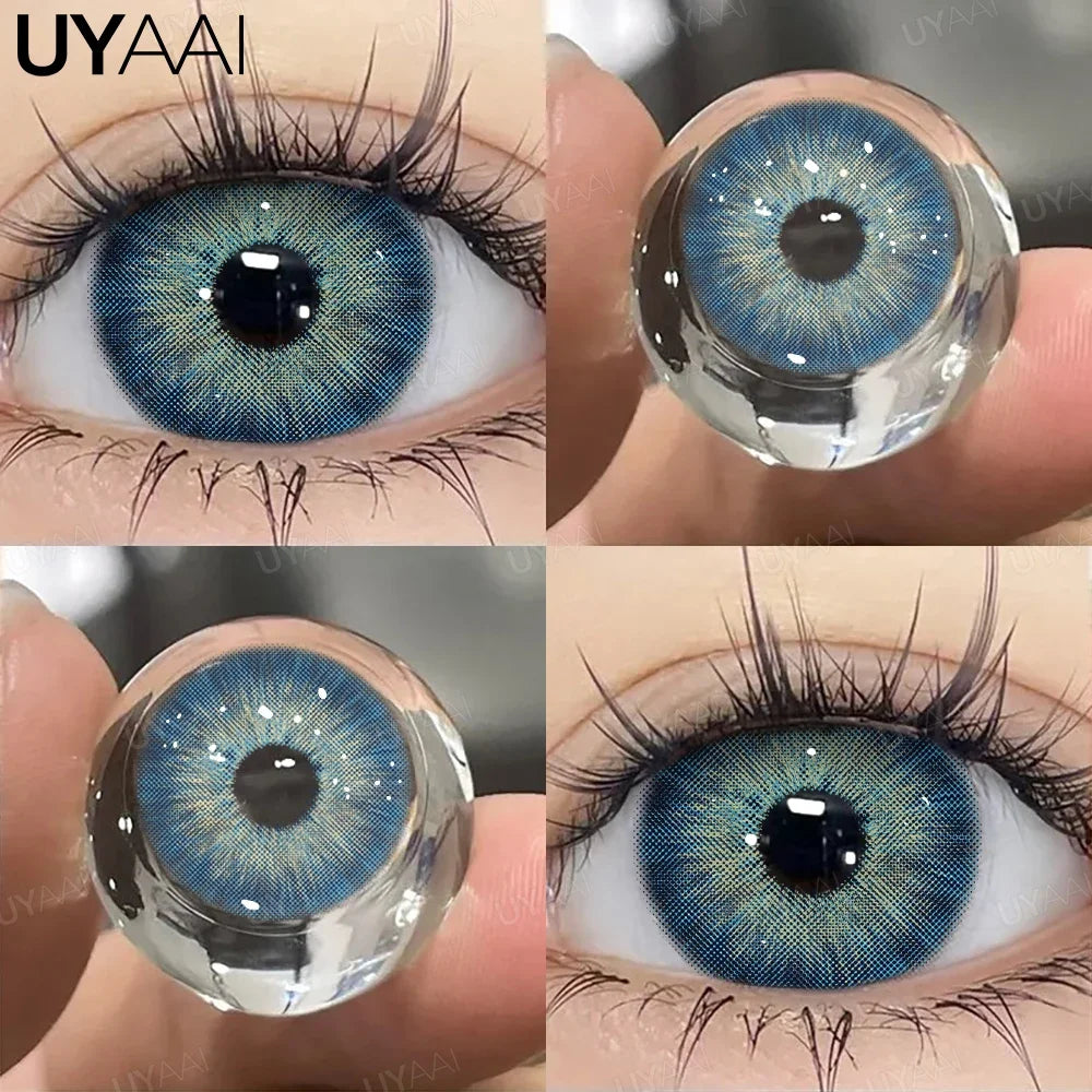 UYAAI 1Pair PATTAYA Series Fashion Makeup Beauty Contacts Lenses Soft Yearly Green Contacts Eyes Color Lenses Colored lenses
