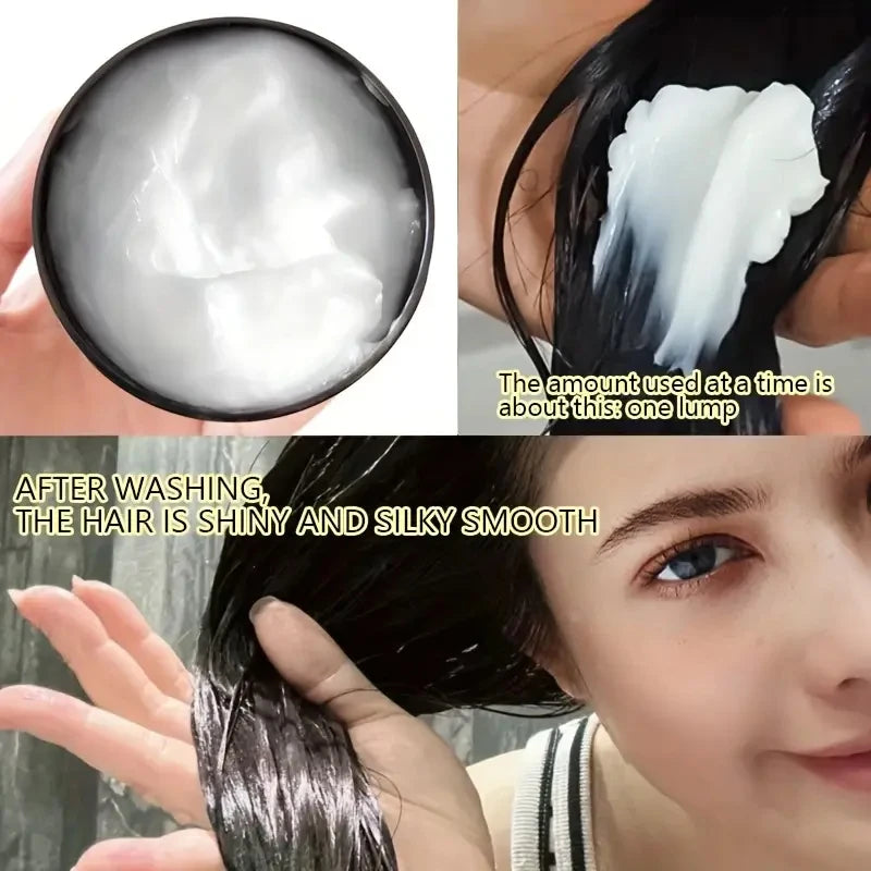 Tratamiento de keratina para el crecimiento e hidratación del cabello: mascarilla de colágeno de acondicionamiento profundo con proteínas, coco, aceite de jojoba y aceite de aguacate. Repara el cabello partido y protege el color.