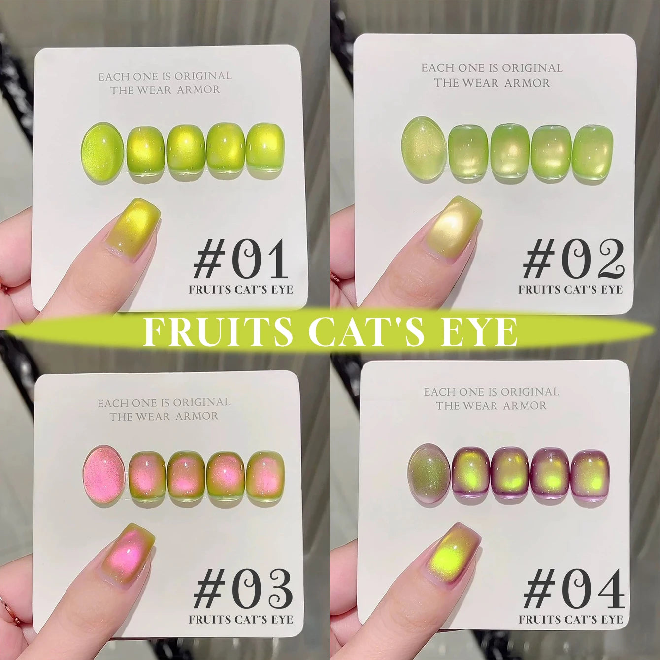 MIANEL 12ML 1-7 piezas Esmalte de uñas en gel con efecto ojo de gato, color rosa, dorado, con burbujas de océano, con cuentas de vidrio, para verano, 2025, para uñas azules, artículos para uñas