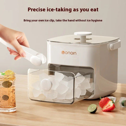 ice maker machine New Press Ice Cube Mold Ice Box Frozen Ball Ware Abrasives Large Capacity Ice Storage Household Food Grade