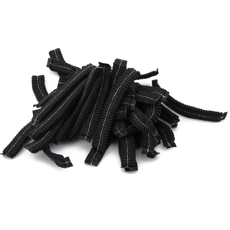 100 unidades/paquete de cubrecabezas desechables, de red, a prueba de polvo, transpirables, para ducha, baño y cocina.