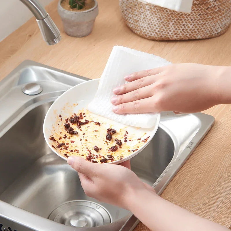 Trapos desechables de cocina, paños de limpieza reutilizables no tejidos, toallas de lavado para el hogar, paños de cocina, toallitas de trapo, herramientas de limpieza de telas