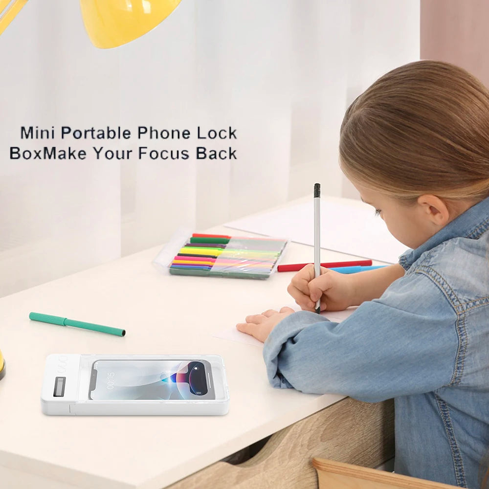 T-shaped Opening Mobile Phone Self-discipline Lock Phone Box Intelligent Timing LCD Display Enhanced Self-discipline For Student
