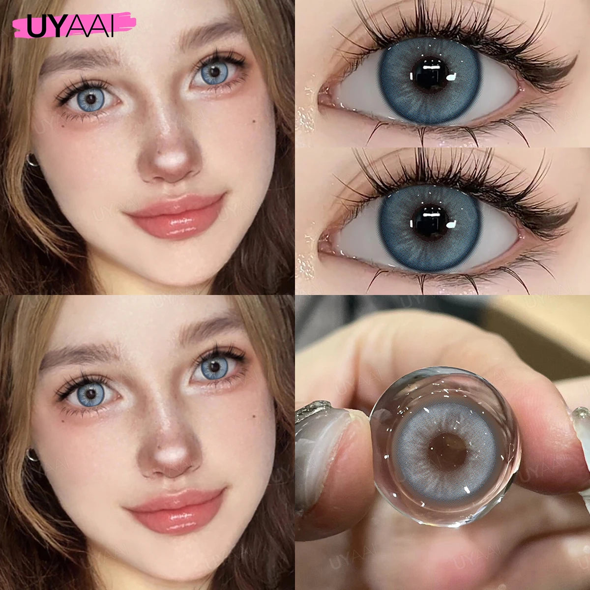 UYAAI 1Pair PATTAYA Series Fashion Makeup Beauty Contacts Lenses Soft Yearly Green Contacts Eyes Color Lenses Colored lenses