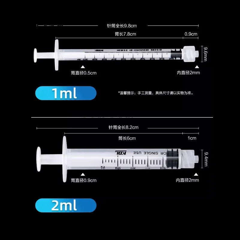 50pcs 1ml 2ml 3ml 5ml 10ml Luer Lock Syringe Ink Injection For Refilling Measure Nutrient Sterile Individually Tool Parts