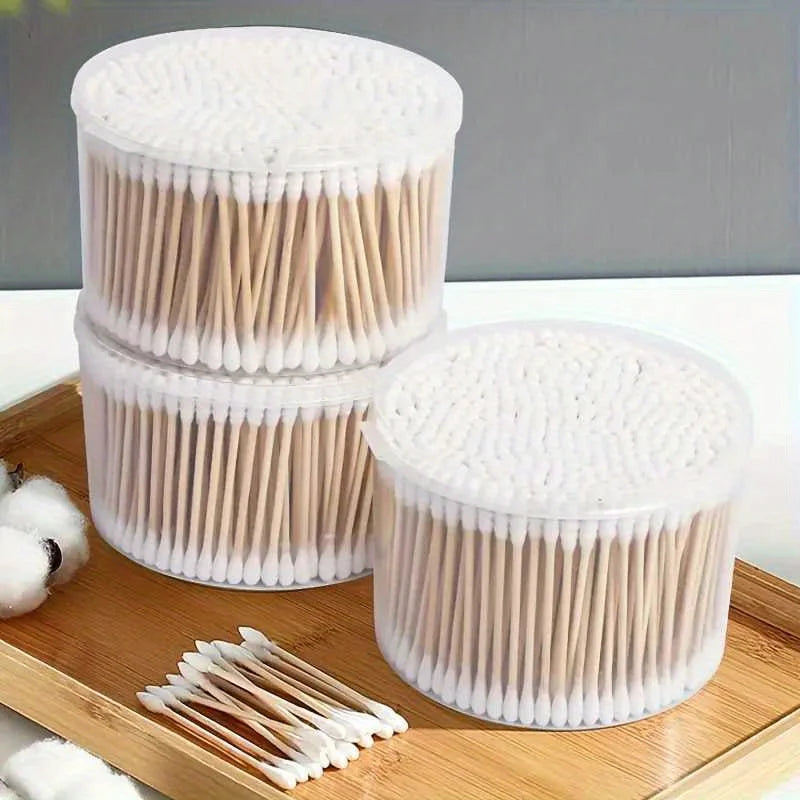 1000 hisopos de doble punta para limpieza de oídos y desmaquillaje - Hisopos desechables higiénicos sin fragancia para limpieza, desmaquillaje y...