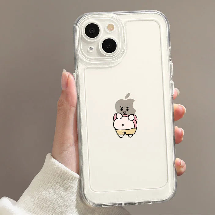 Funda divertida para iPhone 16, 15, 14, 13, 12, 11 Pro Max, XR, X, XS, 13, 12 Mini, suave y transparente
