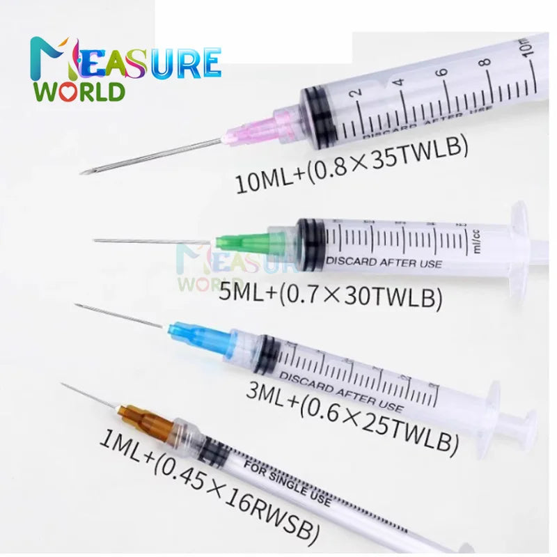 Jeringa Luer Lock de 1 ml, 2 ml, 3 ml, 5 ml y 10 ml para inyección de tinta, dispensación industrial, jeringas de plástico, herramientas de medición hidropónicas, 10 unidades