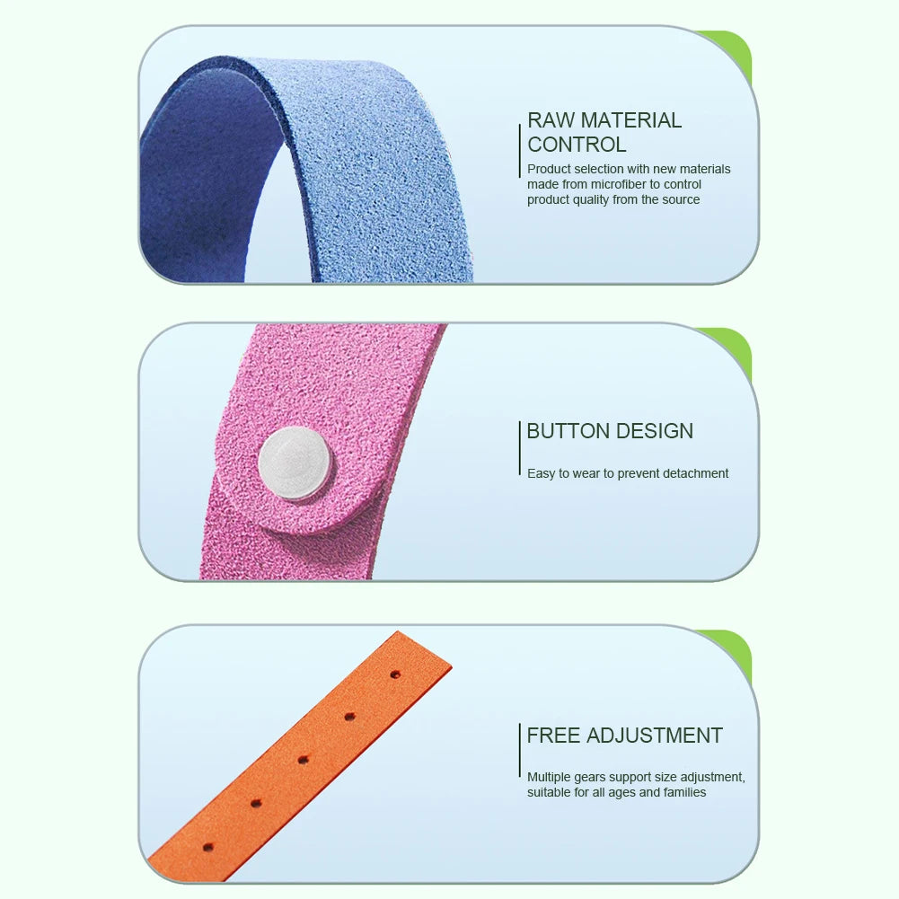 5 pulseras repelentes de mosquitos naturales, de larga duración, para patio exterior.