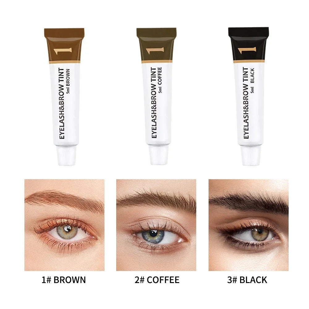 Kit de tinte para pestañas y cejas, resistente al agua, 15 minutos de duración, para realzar cejas, tinte permanente de larga duración.