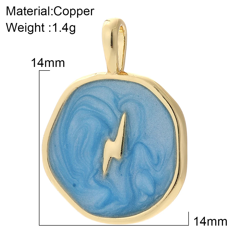 Evil Blue Eye Heart Necklace for Women Cute Gold Star Collars Diy Pendant Stainless Steel Chain High Quality