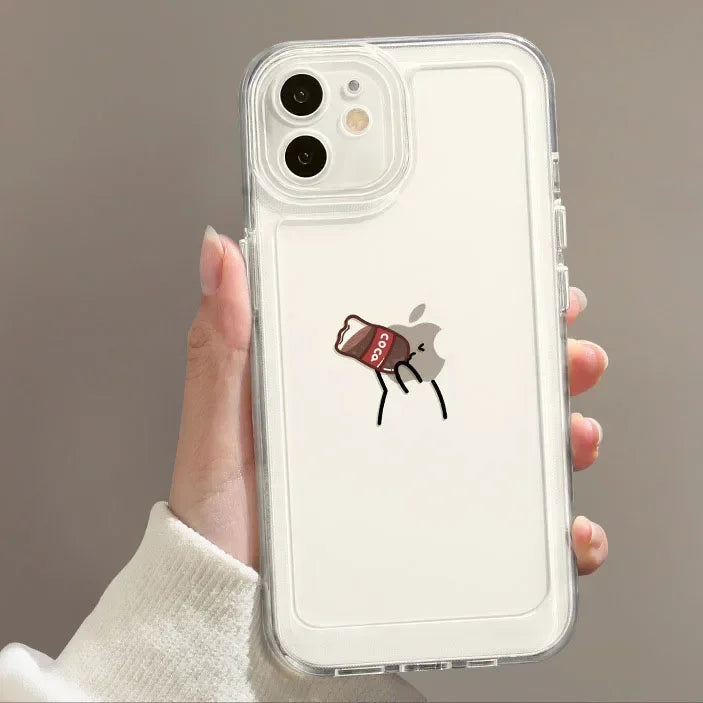 Funda divertida para iPhone 16, 15, 14, 13, 12, 11 Pro Max, XR, X, XS, 13, 12 Mini, suave y transparente