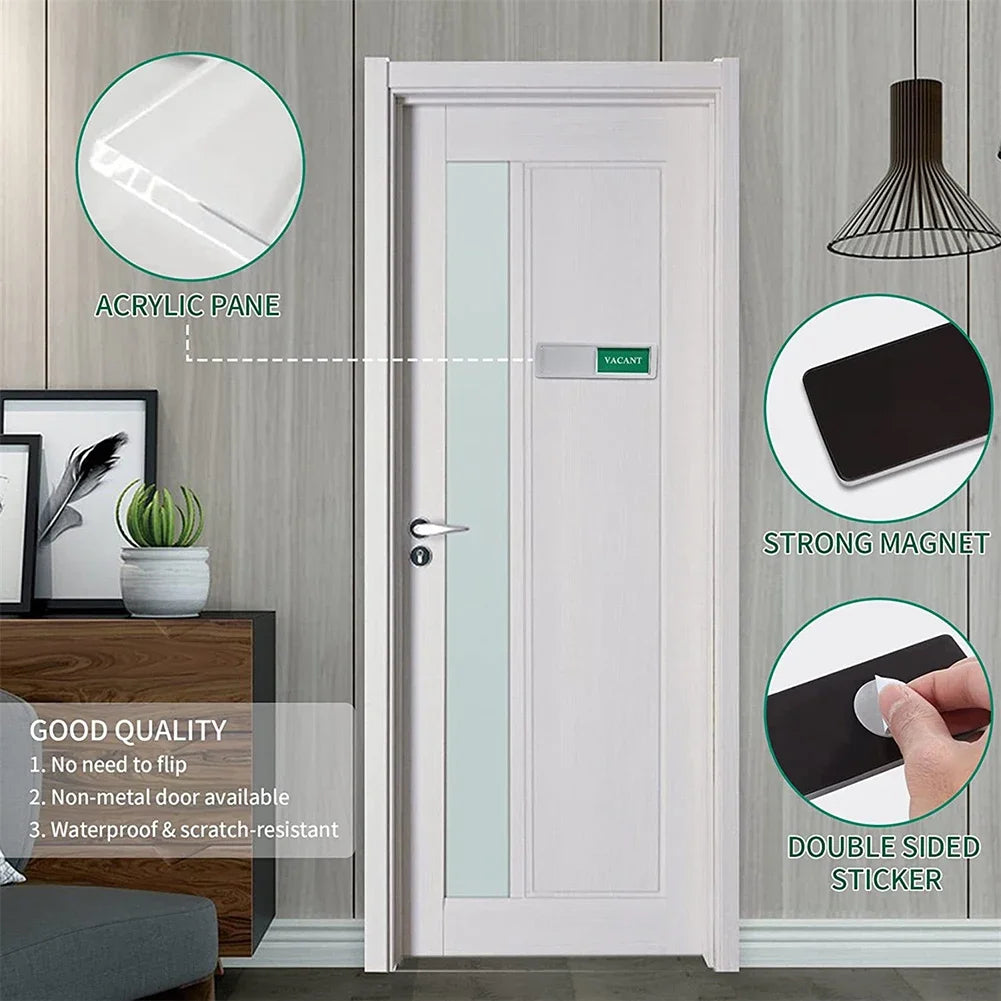 Letrero de privacidad para puerta, letrero de ocupado/desocupado, letrero deslizante con número, indicador de molestias para casa, oficina, baño, reuniones, hotel, hospital