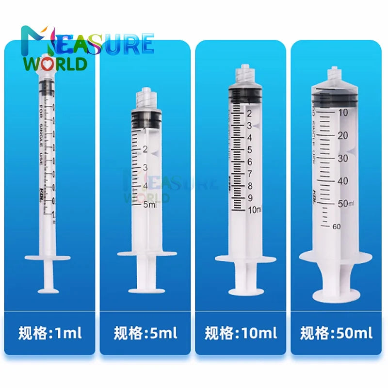 Jeringa Luer Lock de 1 ml, 2 ml, 3 ml, 5 ml y 10 ml para inyección de tinta, dispensación industrial, jeringas de plástico, herramientas de medición hidropónicas, 10 unidades