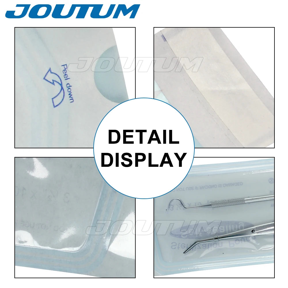 Bolsas de esterilización autosellantes para instrumental dental, consumibles clínicos y esterilizadores de autoclave, 200 unidades por paquete.