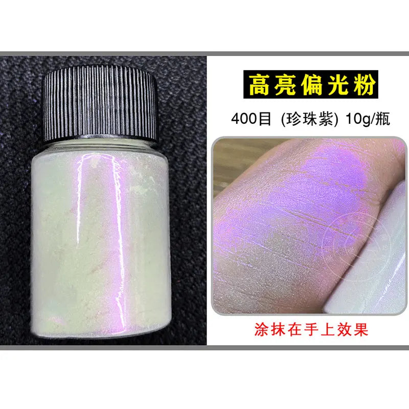 1Box Cherry Pink Chrome Pearl Nail Powder Gradient Mirror Effect Nail Art Glitter Auroras Rubbing Dust Nail Art Decoration 10g