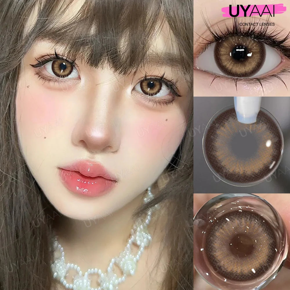 UYAAI 1Pair PATTAYA Series Fashion Makeup Beauty Contacts Lenses Soft Yearly Green Contacts Eyes Color Lenses Colored lenses