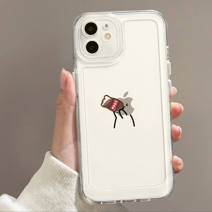 Funda divertida para iPhone 16, 15, 14, 13, 12, 11 Pro Max, XR, X, XS, 13, 12 Mini, suave y transparente