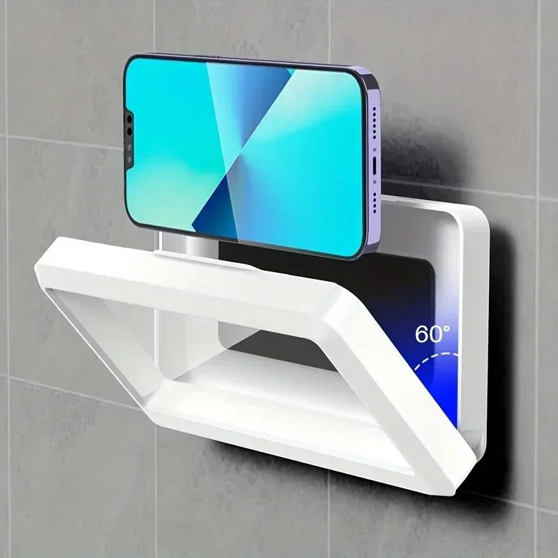 Funda universal fija para teléfono móvil, impermeable y antivaho, para baño, ducha, soporte para teléfono, impermeable, se puede tocar.