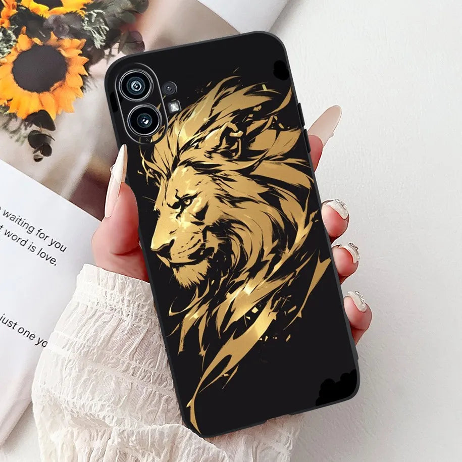 Funda para teléfono de 6,55" para Nothing Phone (1) One 1 A063, carcasa trasera de silicona suave negra a prueba de golpes para Nothing Phone1, funda con dibujos animados, nueva