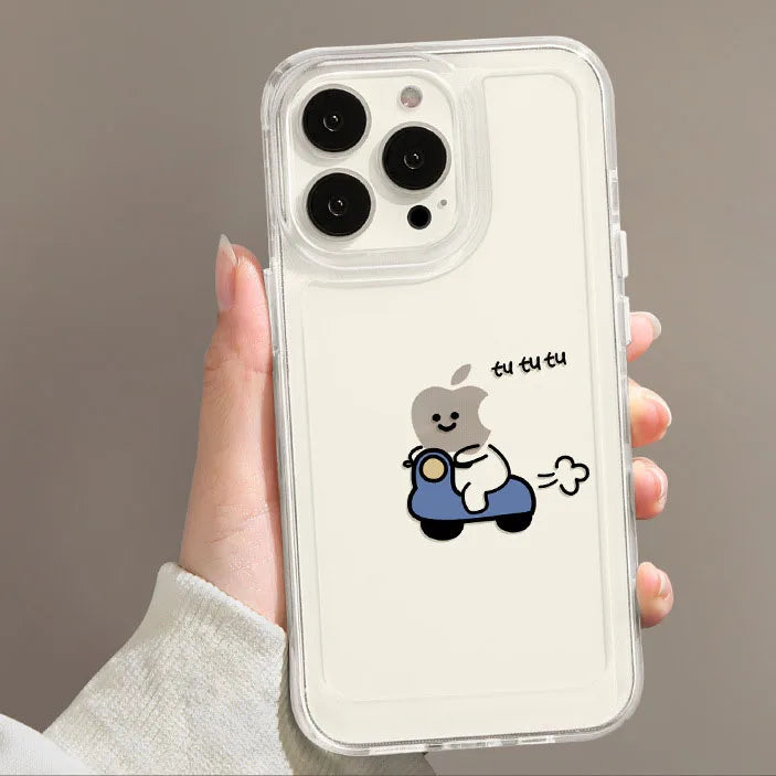Funda divertida para iPhone 16, 15, 14, 13, 12, 11 Pro Max, XR, X, XS, 13, 12 Mini, suave y transparente
