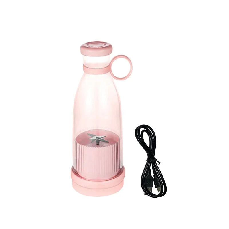 Licuadoras recargables, exprimidores de frutas frescas, azul/rosa, USB, portátiles, mini licuadora eléctrica rápida, máquina para hacer batidos y hielo.