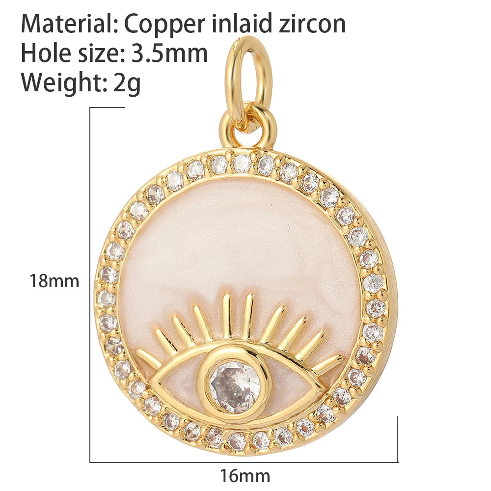 Evil Blue Eye Heart Necklace for Women Cute Gold Star Collars Diy Pendant Stainless Steel Chain High Quality