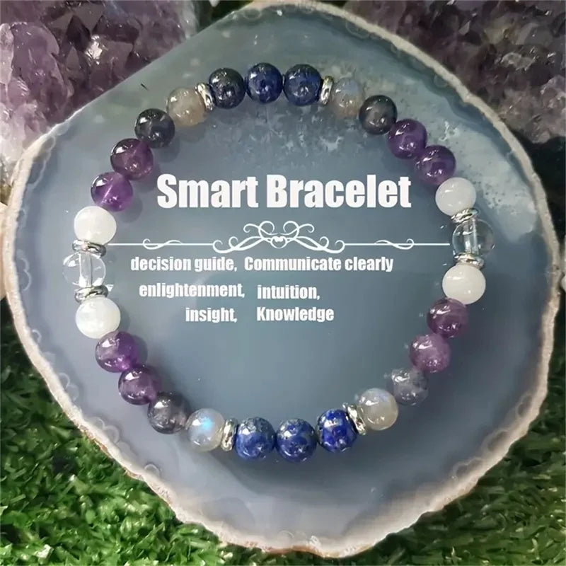 Natural Stone Crystal Beads Bracelet for Women Unisex 7 Chakra Energy Protection Healing Prosperity Bangle Good Luck Jewelry
