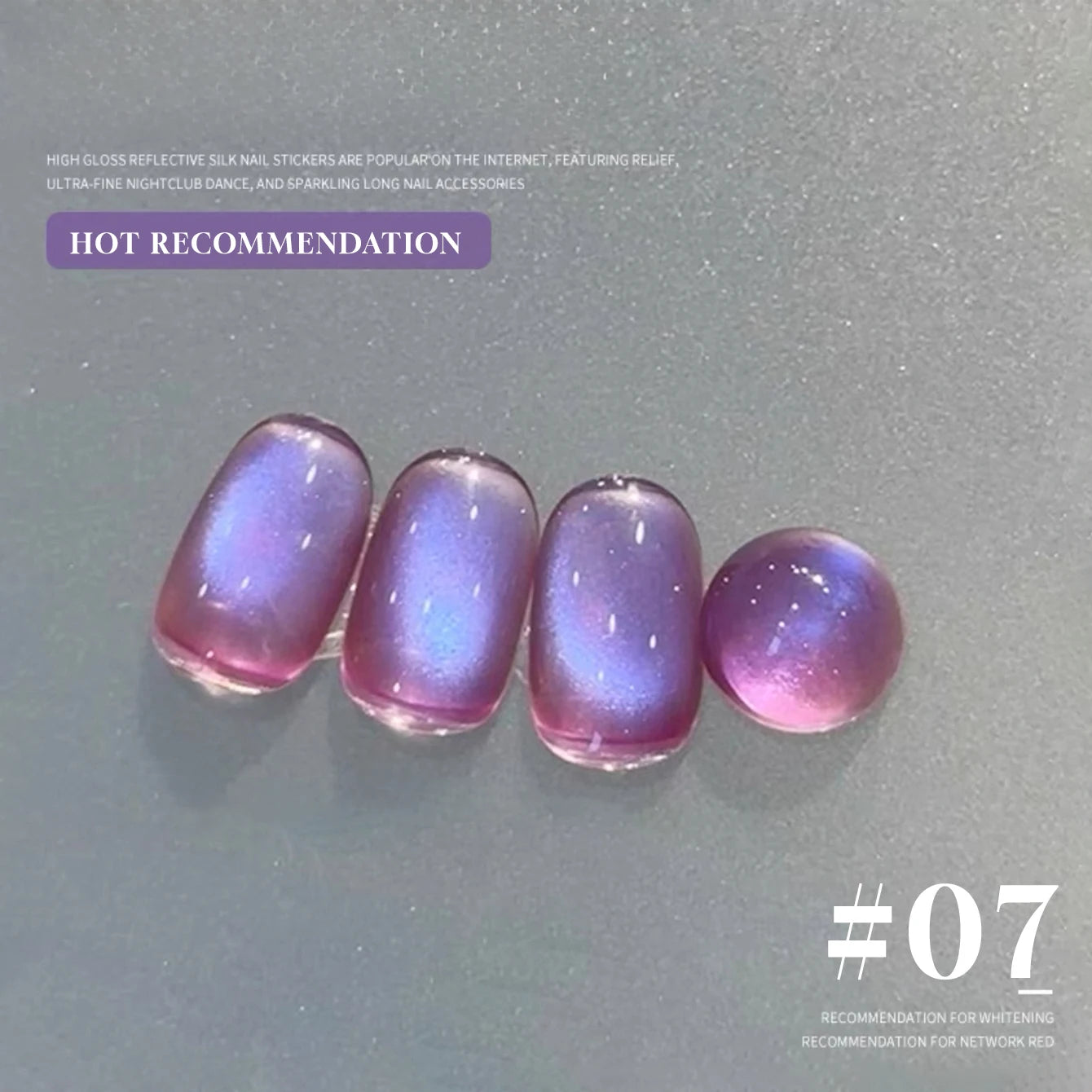 MIANEL 12ML 1-7 piezas Esmalte de uñas en gel con efecto ojo de gato, color rosa, dorado, con burbujas de océano, con cuentas de vidrio, para verano, 2025, para uñas azules, artículos para uñas