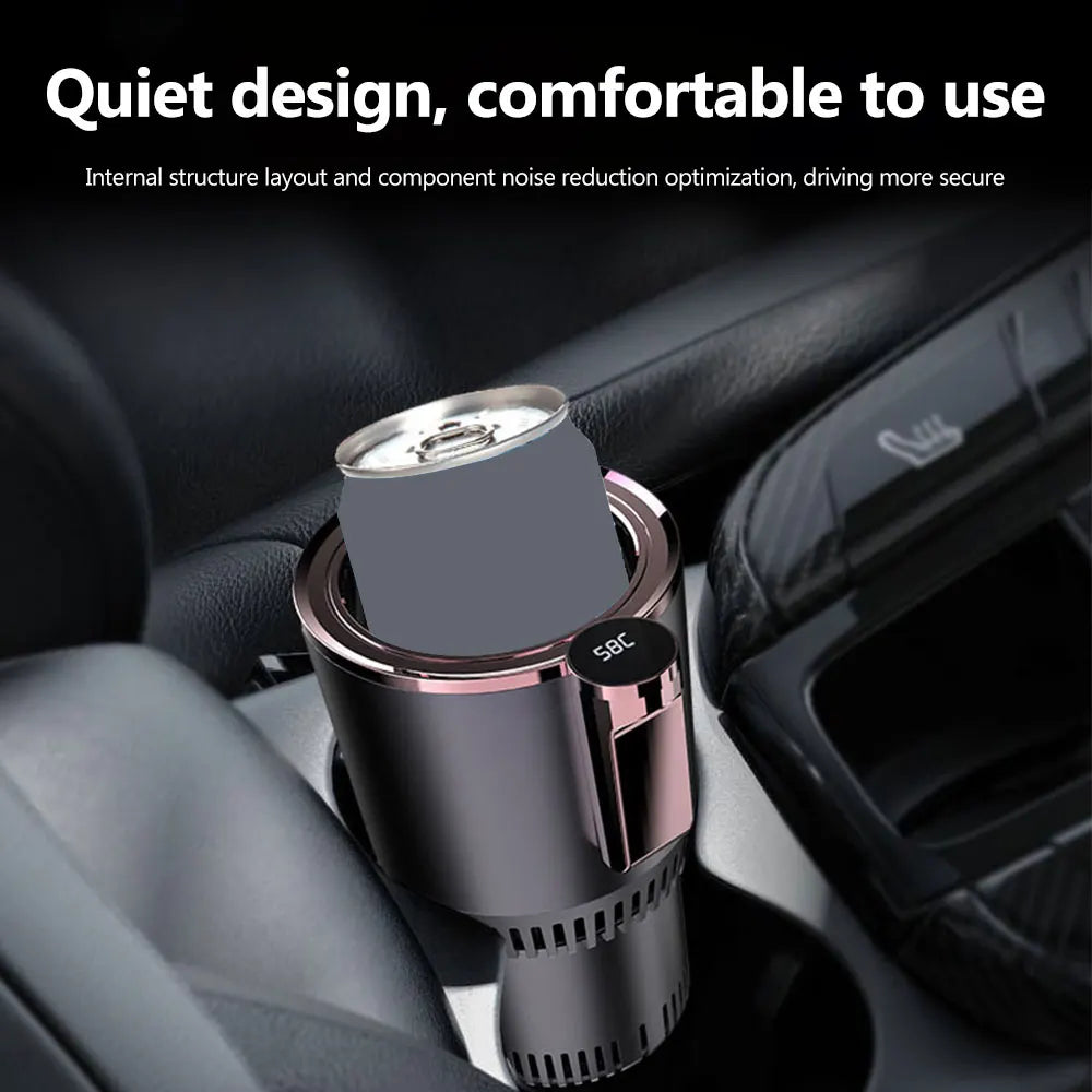 Portavasos inteligente 2 en 1 para coche, con pantalla digital de temperatura, calentador y enfriador para el hogar y la oficina.
