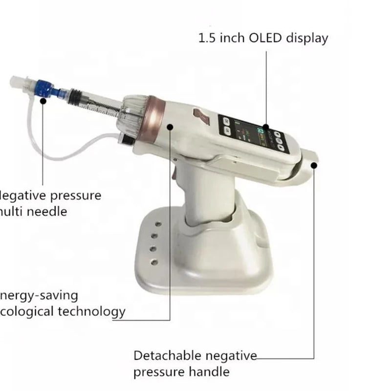 Pistola de mesoterapia EZ Hydra Vacuum Meso, aguja EZ de 5 y 9 pines, hidrolifting, mesoterapia, hidratante, inyector de piel, pluma de microagujas Derma