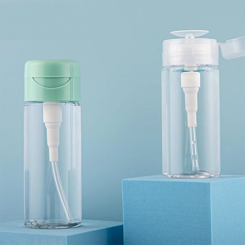 Botellas rellenables de 100/200/300 ml, dispensador de bomba vacía tipo pulsador para esmalte de uñas y desmaquillante.