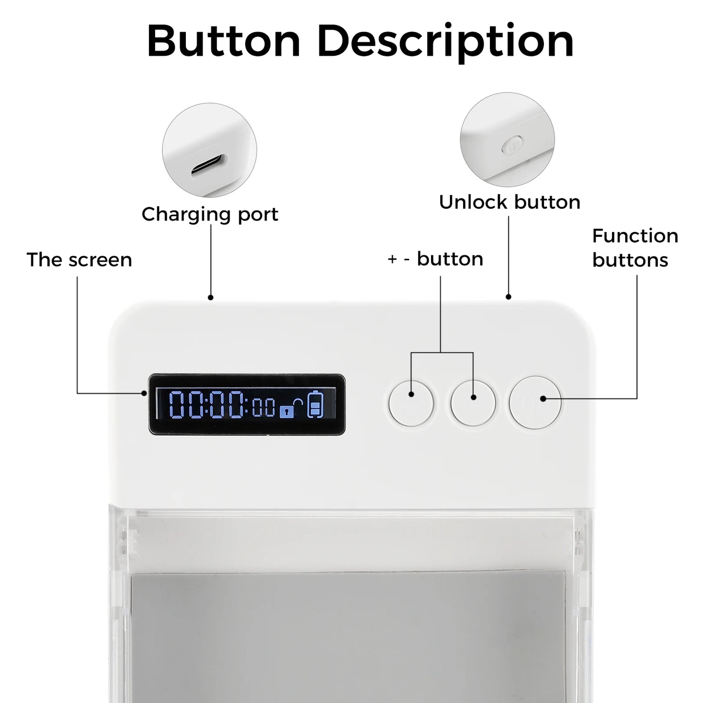 T-shaped Opening Mobile Phone Self-discipline Lock Phone Box Intelligent Timing LCD Display Enhanced Self-discipline For Student