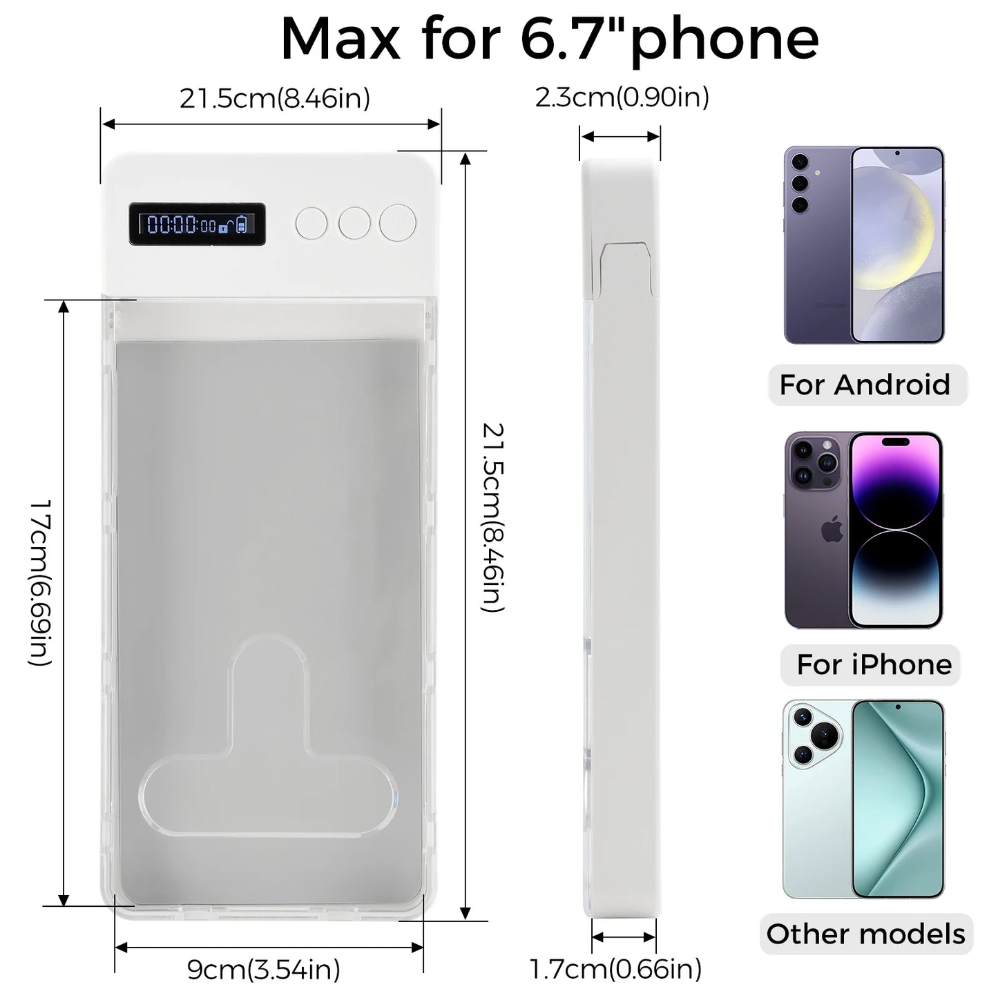 T-shaped Opening Mobile Phone Self-discipline Lock Phone Box Intelligent Timing LCD Display Enhanced Self-discipline For Student