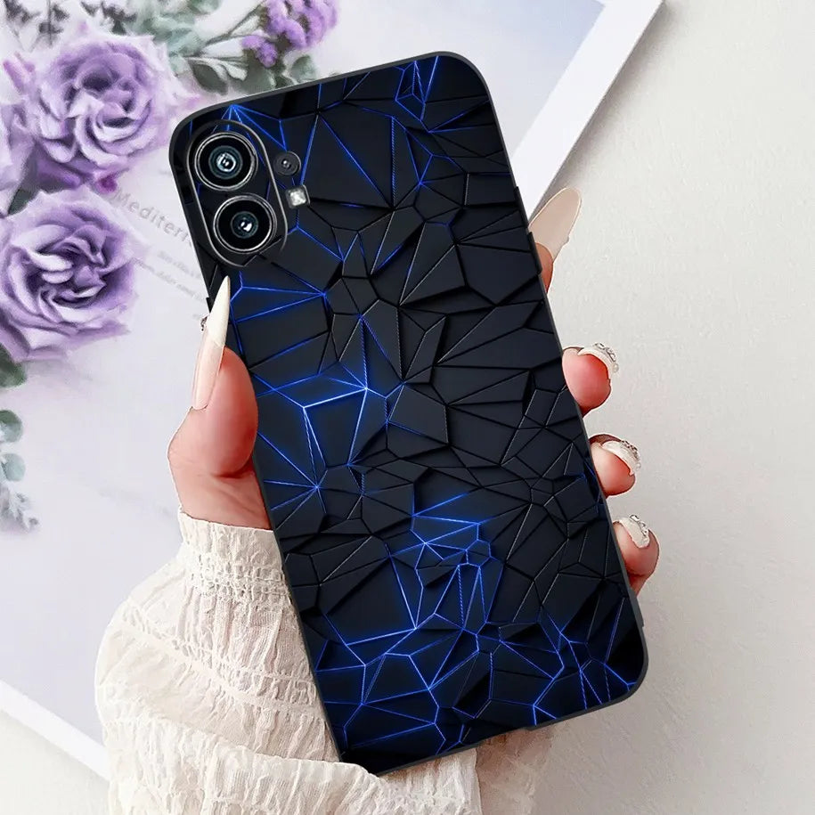 Funda para teléfono de 6,55" para Nothing Phone (1) One 1 A063, carcasa trasera de silicona suave negra a prueba de golpes para Nothing Phone1, funda con dibujos animados, nueva