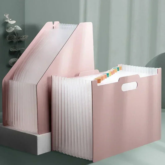 Carpetas de archivos multicapa con bolsa de expansión para clasificación y soporte para papel A4.