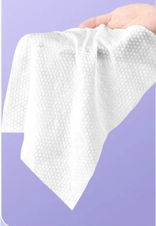 100 toallas desechables para el rostro, toallitas secas de algodón suave, toallitas para lavar y secar el rostro.