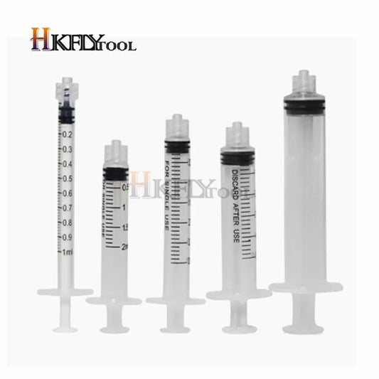 Lote de 20 jeringas desechables Luer Lock de 1 ml, 3 ml, 5 ml y 10 ml para rellenar y medir nutrientes, estériles y con herramienta individual.