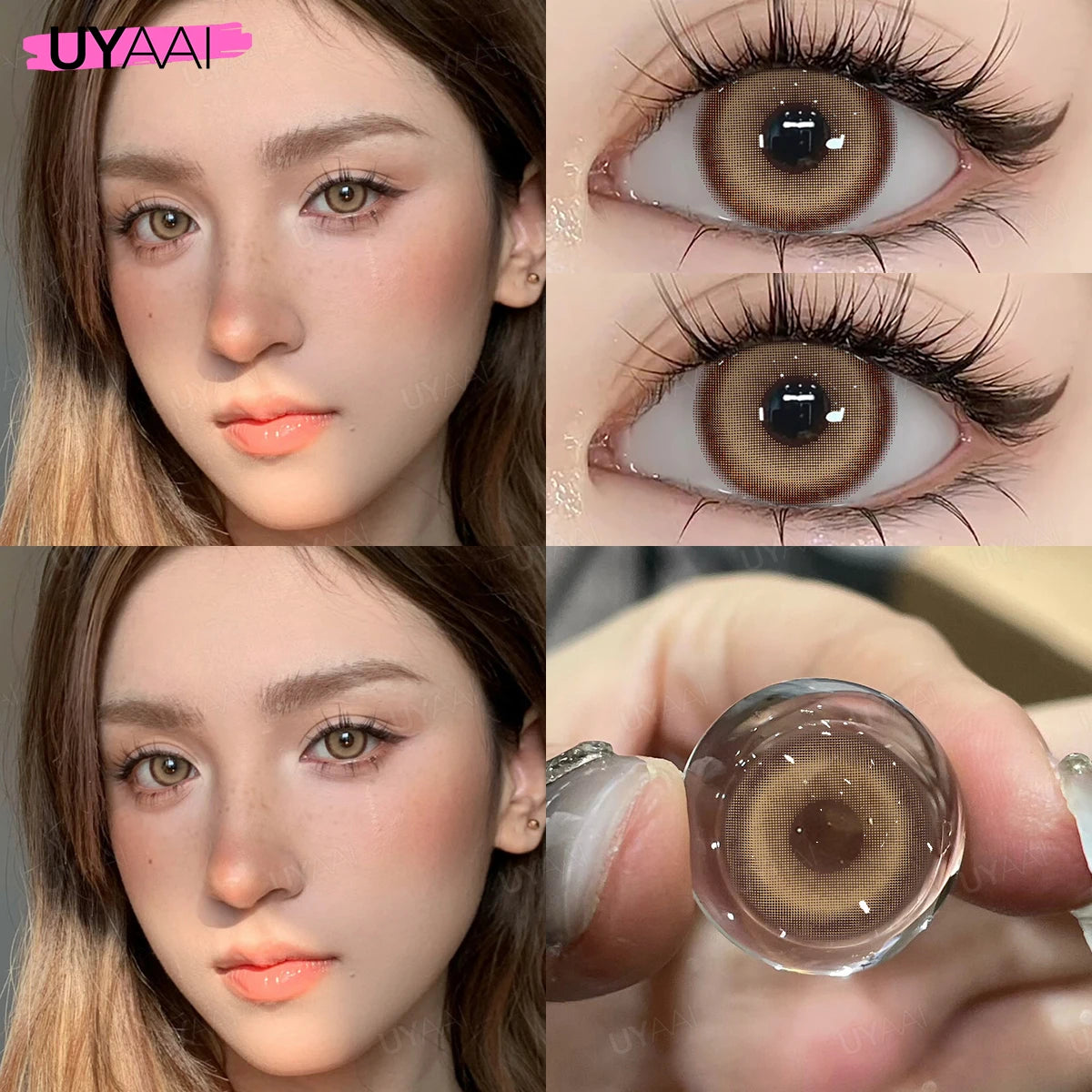 UYAAI 1Pair PATTAYA Series Fashion Makeup Beauty Contacts Lenses Soft Yearly Green Contacts Eyes Color Lenses Colored lenses