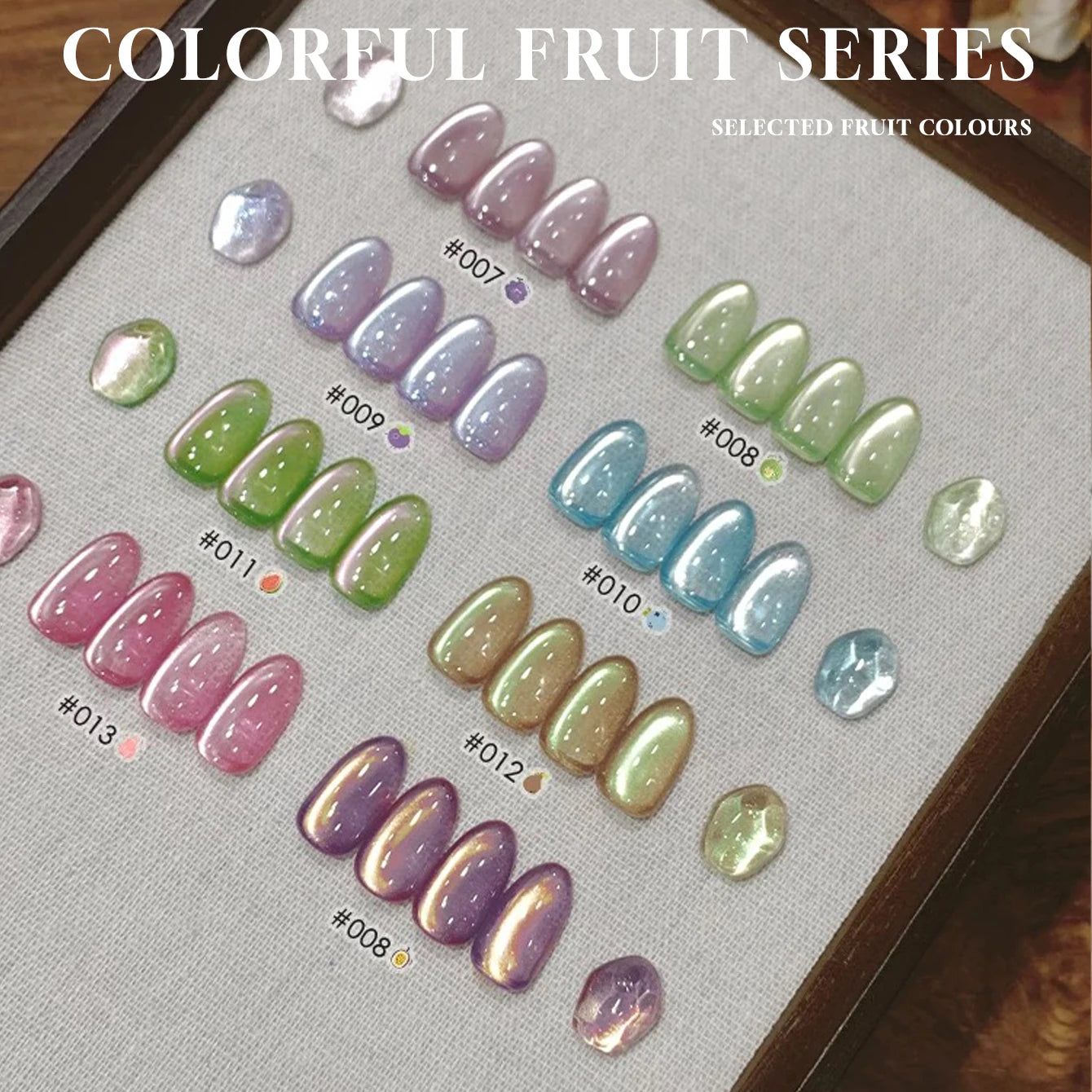 MIANEL 12ML 1-7 piezas Esmalte de uñas en gel con efecto ojo de gato, color rosa, dorado, con burbujas de océano, con cuentas de vidrio, para verano, 2025, para uñas azules, artículos para uñas