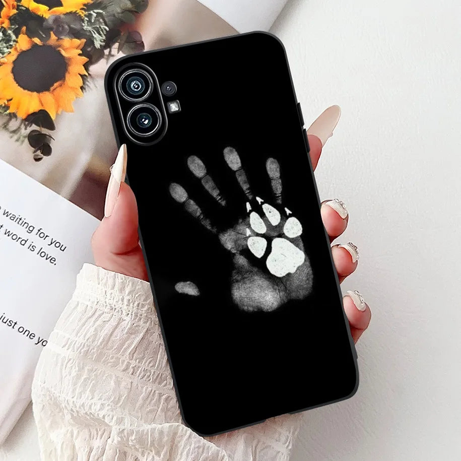 Funda para teléfono de 6,55" para Nothing Phone (1) One 1 A063, carcasa trasera de silicona suave negra a prueba de golpes para Nothing Phone1, funda con dibujos animados, nueva