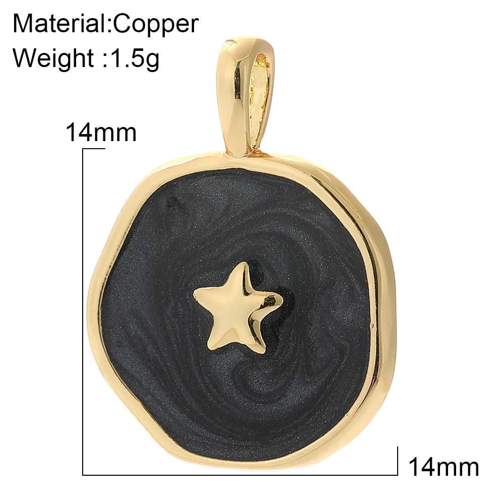 Evil Blue Eye Heart Necklace for Women Cute Gold Star Collars Diy Pendant Stainless Steel Chain High Quality