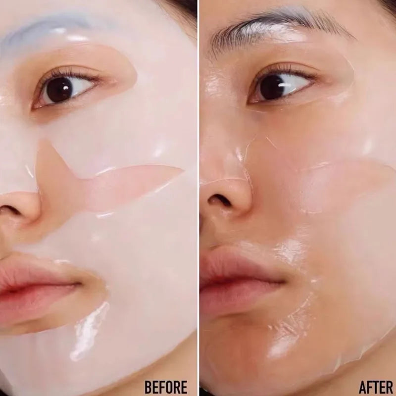 Mascarilla facial antiarrugas de colágeno, antiedad, atenúa líneas finas, reafirma la piel, hidrata, ilumina el rostro, cuidado de la piel, cosmética coreana.