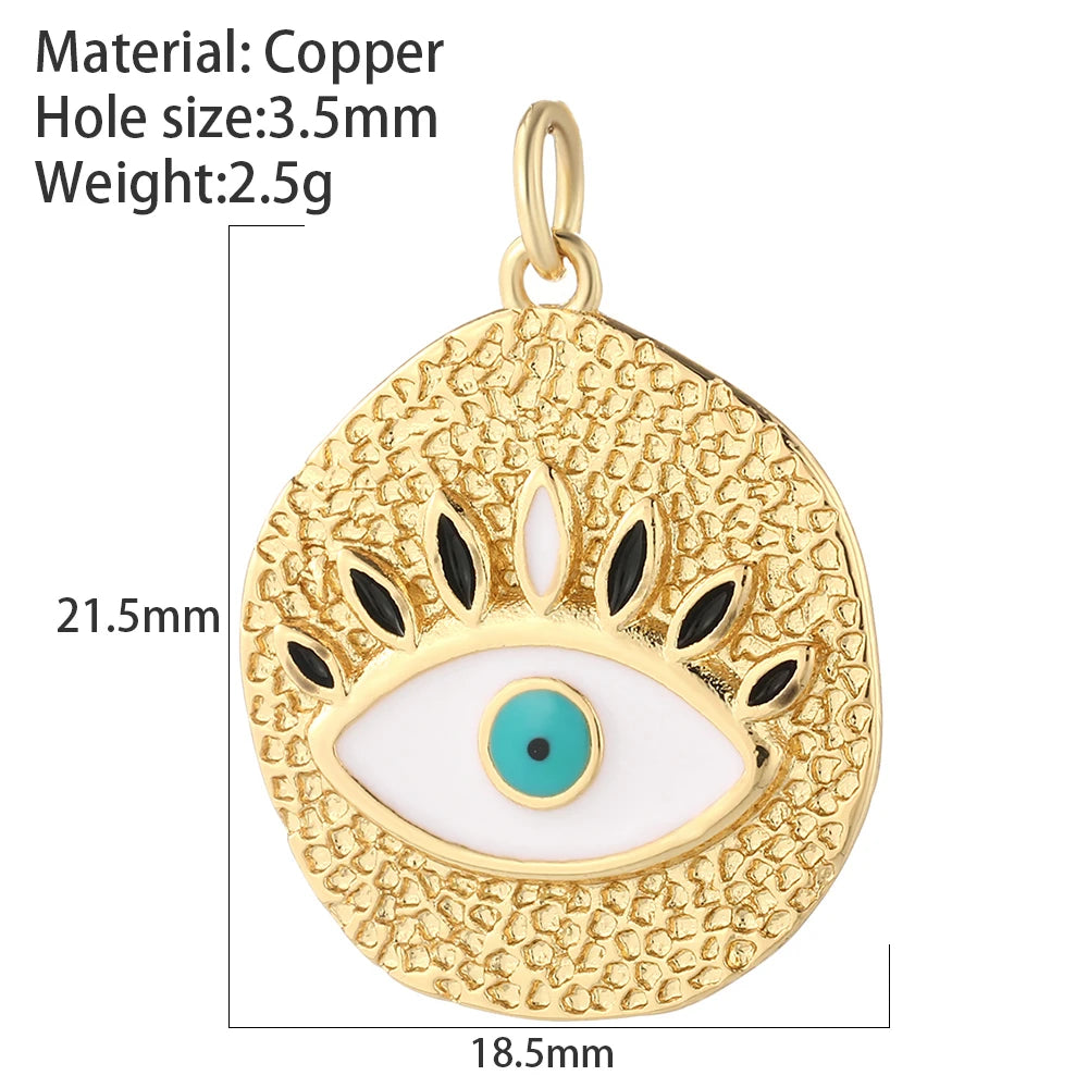 Evil Blue Eye Heart Necklace for Women Cute Gold Star Collars Diy Pendant Stainless Steel Chain High Quality